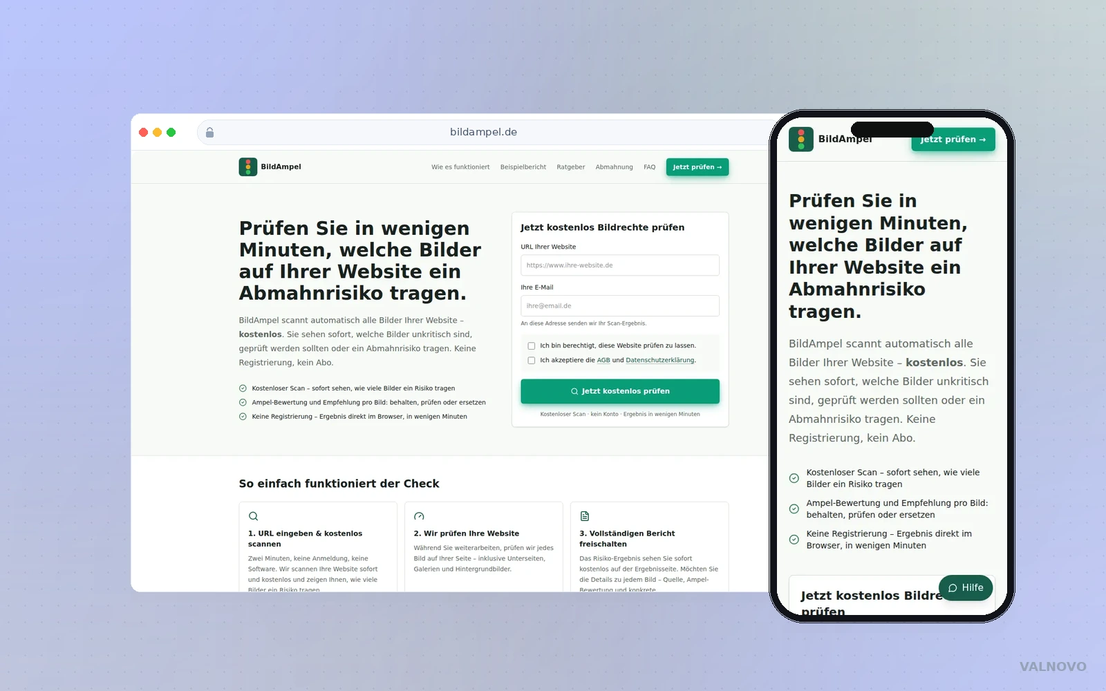 BildAmpel prüft Bildrechte auf Websites
